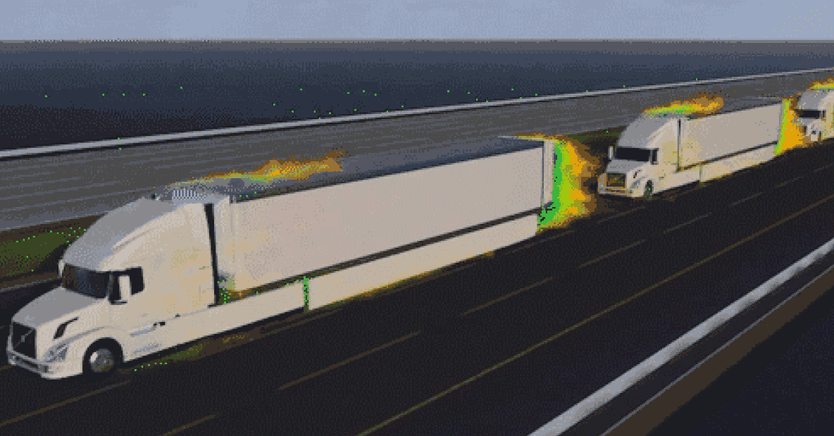 트레일러 공기 역학 스커트 및 테일